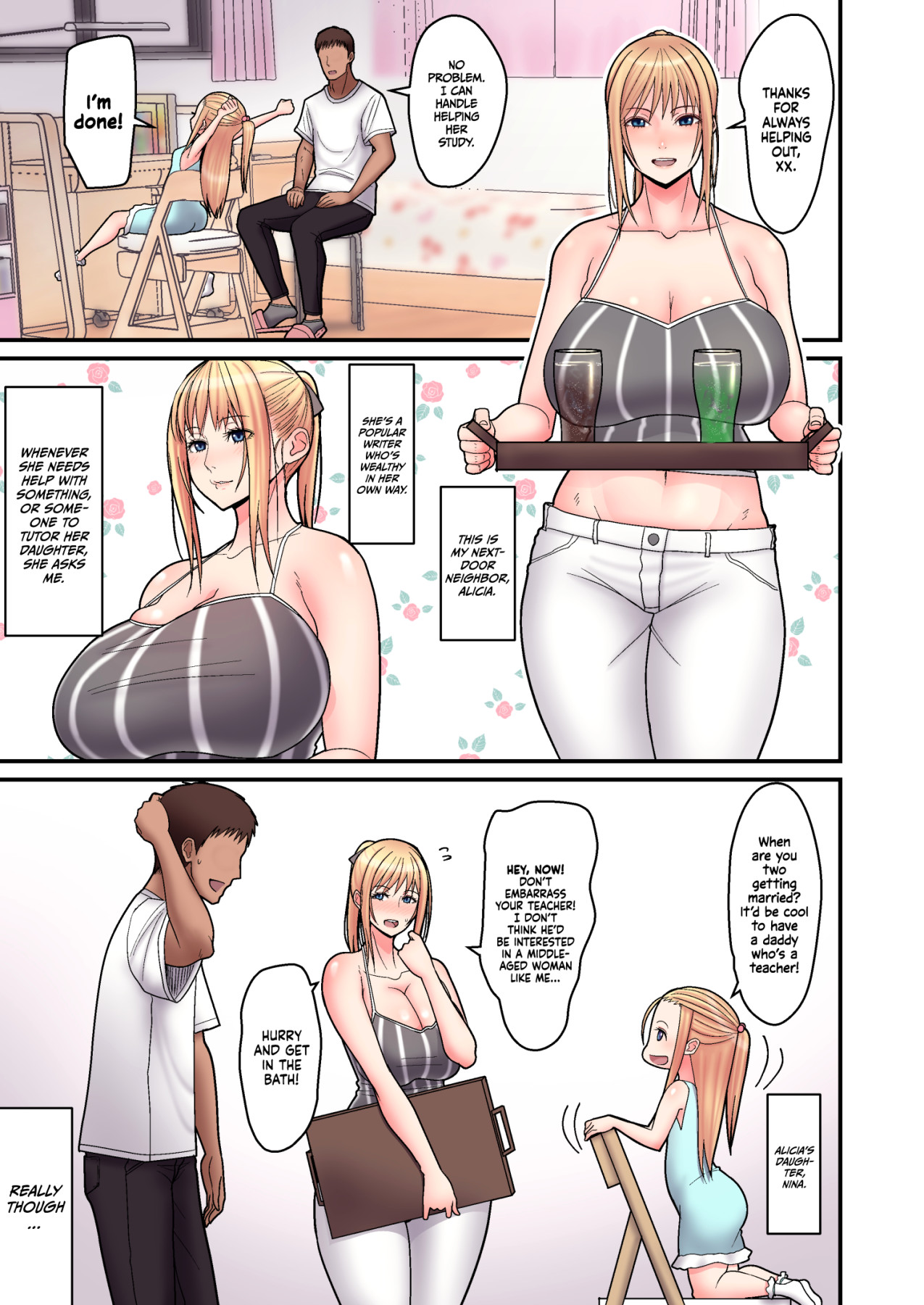 Hentai Manga Comic-Sweet Love With A Blonde, Single Mother-Read-3